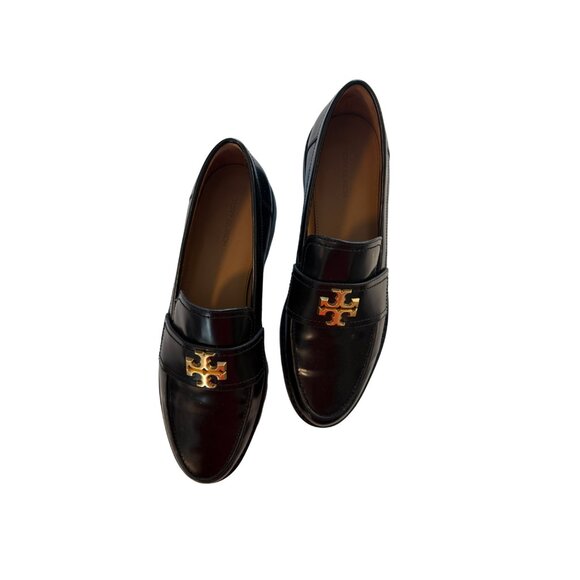 TORY BURCH EVERLY LEATHER LUG SOLE BLACK LOAFER, SIZE 8.5, NEW, W/O TAGS - Picture 3 of 7